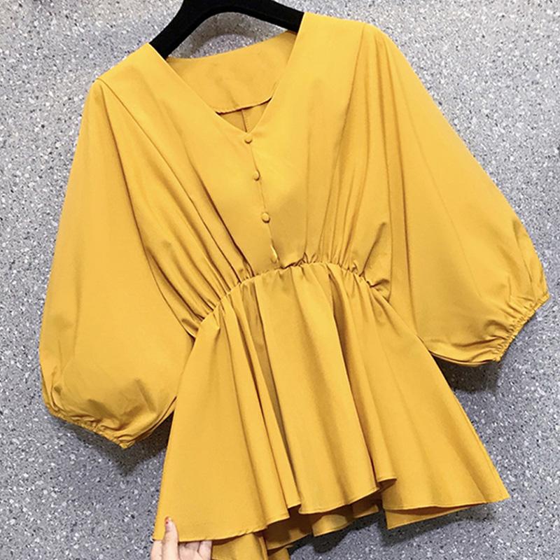 Women's T Shirts Women Blouses V Neck Summer Plus Size -4XL Elegant Office Lady Work Shirt Female Blusas Black White Yellow
Women's T Shirts Women Blouses V Neck Summer Plus Size -4XL Elegant Office Lady Work Shirt Female Blusas Black White Yellow
