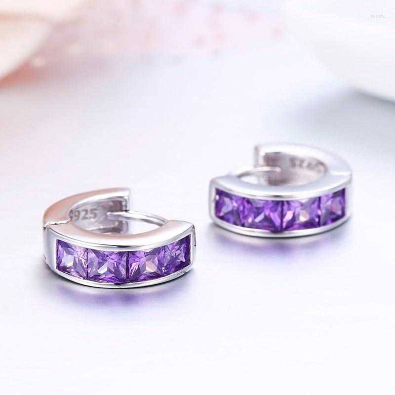 Hoop Earrings 925 Sterling Silver Square Amethyst Purple CZ Circles Small Loops Huggie Hoops For Women Jewelry Aros Artes Orecchini
Hoop Earrings 925 Sterling Silver Square Amethyst Purple CZ Circles Small Loops Huggie Hoops For Women Jewelry Aros Artes Orecchini