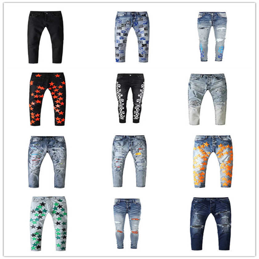 Men Jeans Baggy Designer Pants For Middle Waist Slim Fit Leopard Patch Long Light Blue Printing Cotton Self-Cultivation Make Old Washing For
Men Jeans Baggy Designer Pants For Middle Waist Slim Fit Leopard Patch Long Light Blue Printing Cotton Self-Cultivation Make Old Washing For