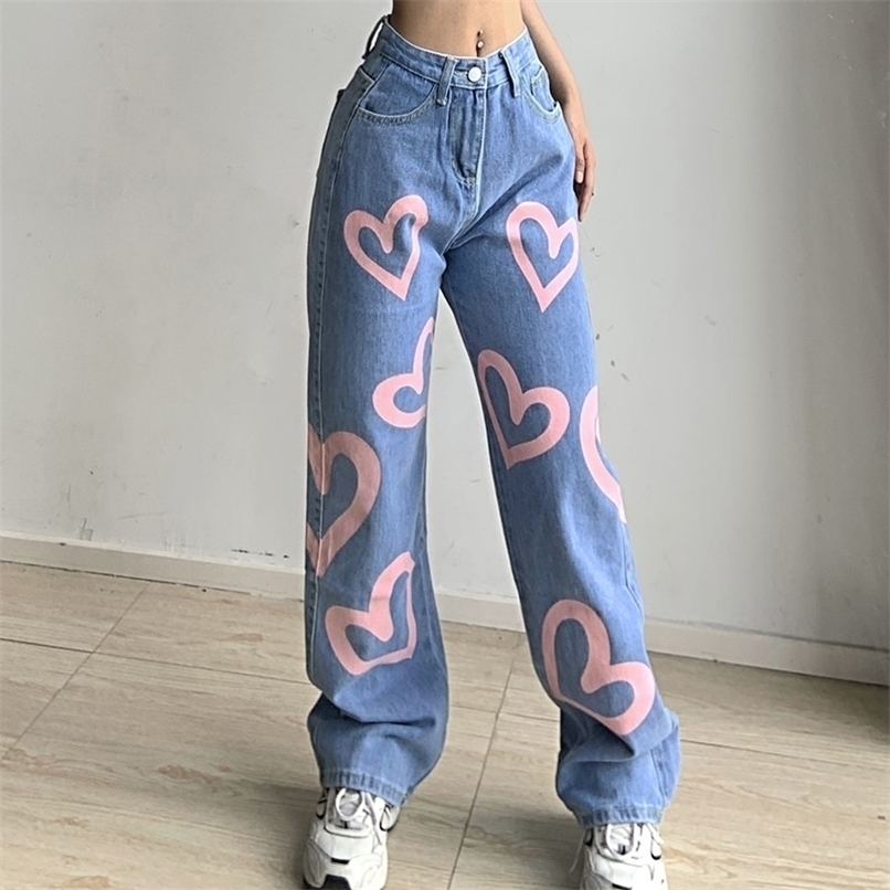 Women's Jeans Sunny y.j. Brown Baggy Girl Women Heart Print Aesthetic Vintage 90s Streetwear Denim Trousers Low Waist Straight Pants 221010
Women's Jeans Sunny y.j. Brown Baggy Girl Women Heart Print Aesthetic Vintage 90s Streetwear Denim Trousers Low Waist Straight Pants 221010