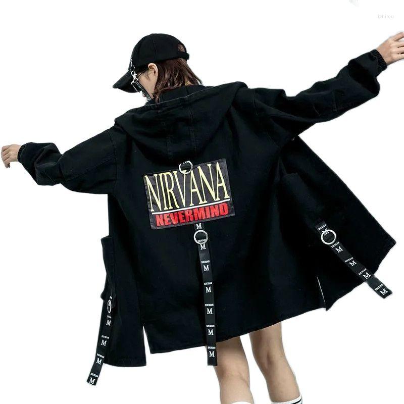 Women' Trench Coats Spring Autumn Loose Ladies Jacket Student Mid-Length Letter Printing Hip-Hop Style Hooded Coat Couple Outfit Women, Black
Women' Trench Coats Spring Autumn Loose Ladies Jacket Student Mid-Length Letter Printing Hip-Hop Style Hooded Coat Couple Outfit Women, Black