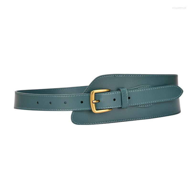 Belts Irregular Cow Leather Waist Belt Multi-color Real Wide Waistband For Women Solid Cowhide Pin Buckle Cummerbund, Yellow
Belts Irregular Cow Leather Waist Belt Multi-color Real Wide Waistband For Women Solid Cowhide Pin Buckle Cummerbund, Yellow