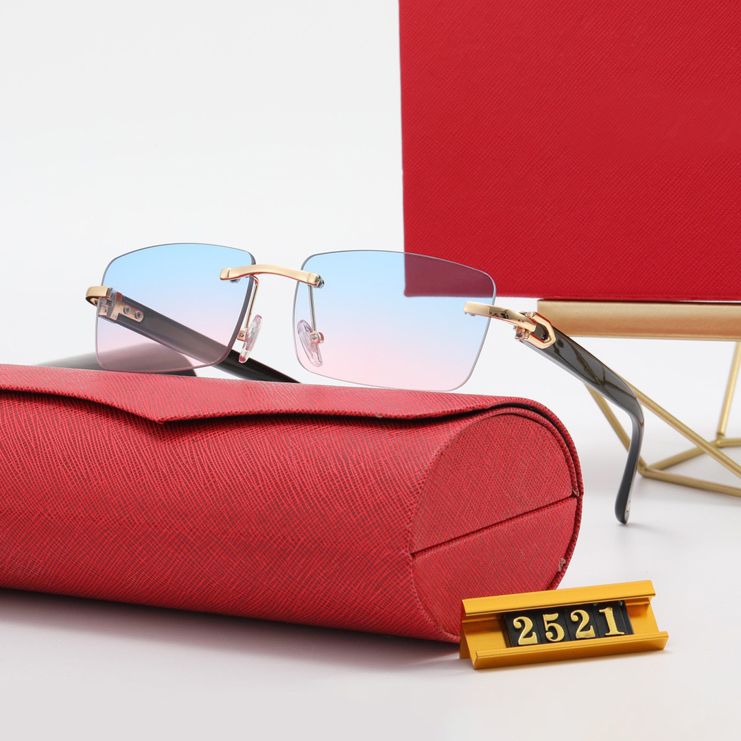 Buff Designer Sunglasses For Women Mens Buffalo Horn Glasses Texture Frame Luxury Eyewear Fashion Rectangle Carti Sun Glasses Eyeglasses With Box Sonnenbrille