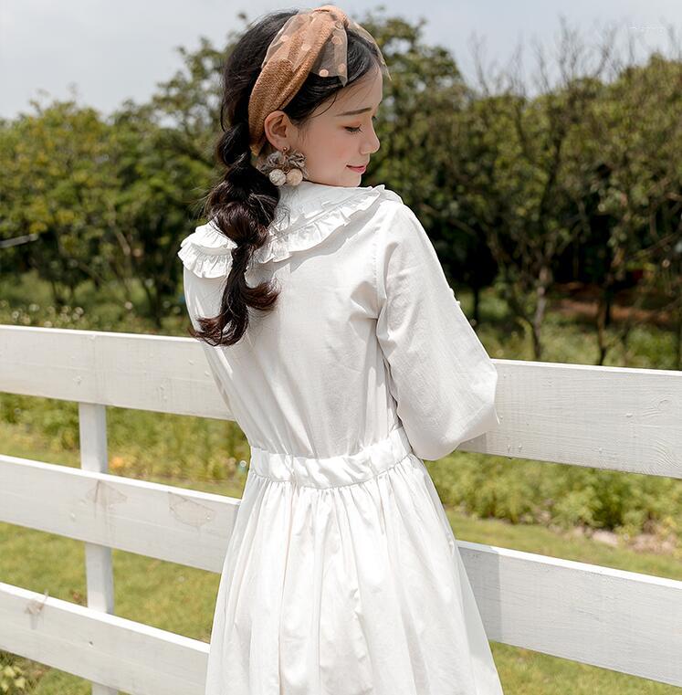 Casual Dresses Japanese College Style Sweet Lolita Dress Vintage Ruffled Falbala Long Sleeve Victorian Kawaii Girl Gothic Op Loli, White
Casual Dresses Japanese College Style Sweet Lolita Dress Vintage Ruffled Falbala Long Sleeve Victorian Kawaii Girl Gothic Op Loli, White