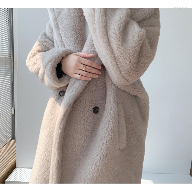 Women's Wool Coat Teddy Bear Fur Women Alpaca Loose Coats Winter Warm Thicken Classic Red Cashmere, Dark grey
Women's Wool Coat Teddy Bear Fur Women Alpaca Loose Coats Winter Warm Thicken Classic Red Cashmere, Dark grey