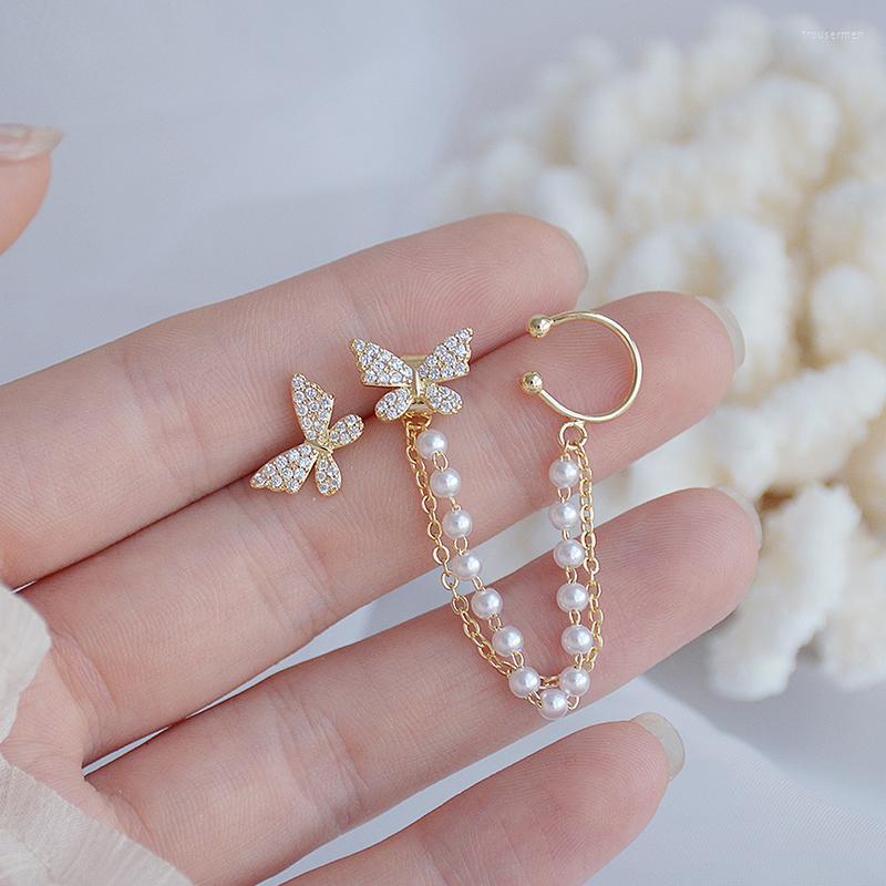 Backs Earrings Clip-on & Screw Back Korean Temperament Pearl Butterfly Ear Bone Clip Gold Color Bling Delite Zircon Earring Wedding Bridal
Backs Earrings Clip-on & Screw Back Korean Temperament Pearl Butterfly Ear Bone Clip Gold Color Bling Delite Zircon Earring Wedding Bridal