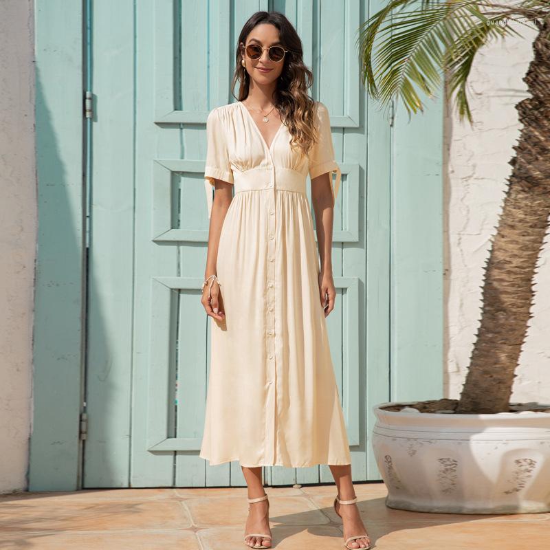 Casual Dresses 2022 Summer Fashion V-neck High Waist Cuff Bandage Dress Solid Color, Black
Casual Dresses 2022 Summer Fashion V-neck High Waist Cuff Bandage Dress Solid Color, Black