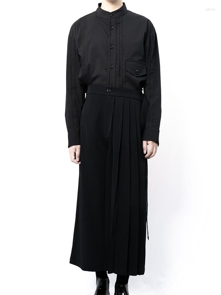 Men' Pants Men' Yamamoto Style Casual Wide-leg Trousers Culottes Pleated Asymmetrical Dark In Europe And America, Black
Men' Pants Men' Yamamoto Style Casual Wide-leg Trousers Culottes Pleated Asymmetrical Dark In Europe And America, Black