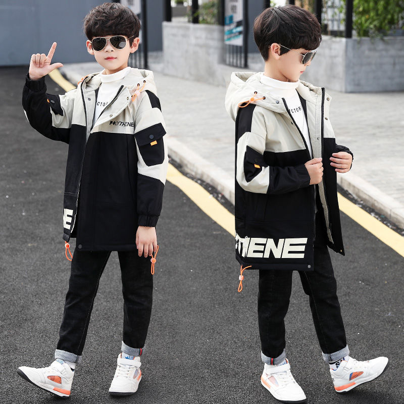 Jackets Spring Korean Boys Coats Clothing Letter Teenage Zipper Hoodies Jacket For Kids Sweatshirt Children Windbreaker Outerwear 4 14Y 221010