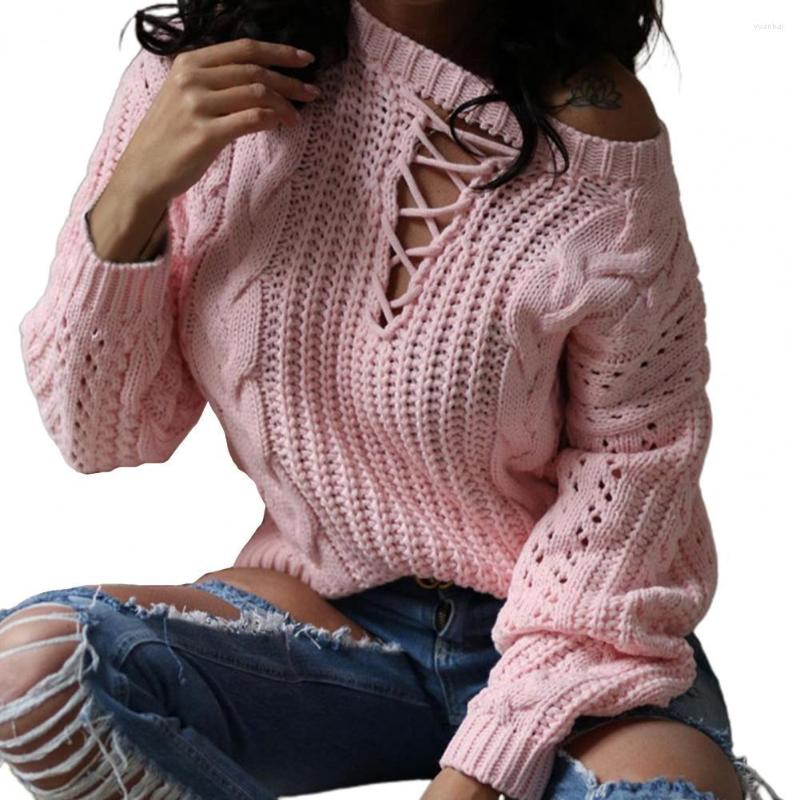 Women' Sweaters Women Pullover Long Sleeve Solid Color Hollow Out Bandage Knitted Sweater Casual Jumpers Thicken Sexy Ladies Clothing, Pink
Women' Sweaters Women Pullover Long Sleeve Solid Color Hollow Out Bandage Knitted Sweater Casual Jumpers Thicken Sexy Ladies Clothing, Pink