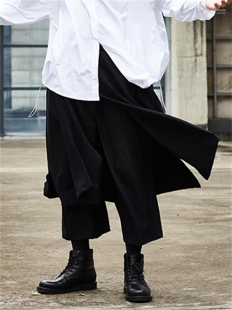 Men's Pants Men's Wide-Leg Culottes Spring/Summer Layered Design Casual Dark Nine-Point, Black
Men's Pants Men's Wide-Leg Culottes Spring/Summer Layered Design Casual Dark Nine-Point, Black