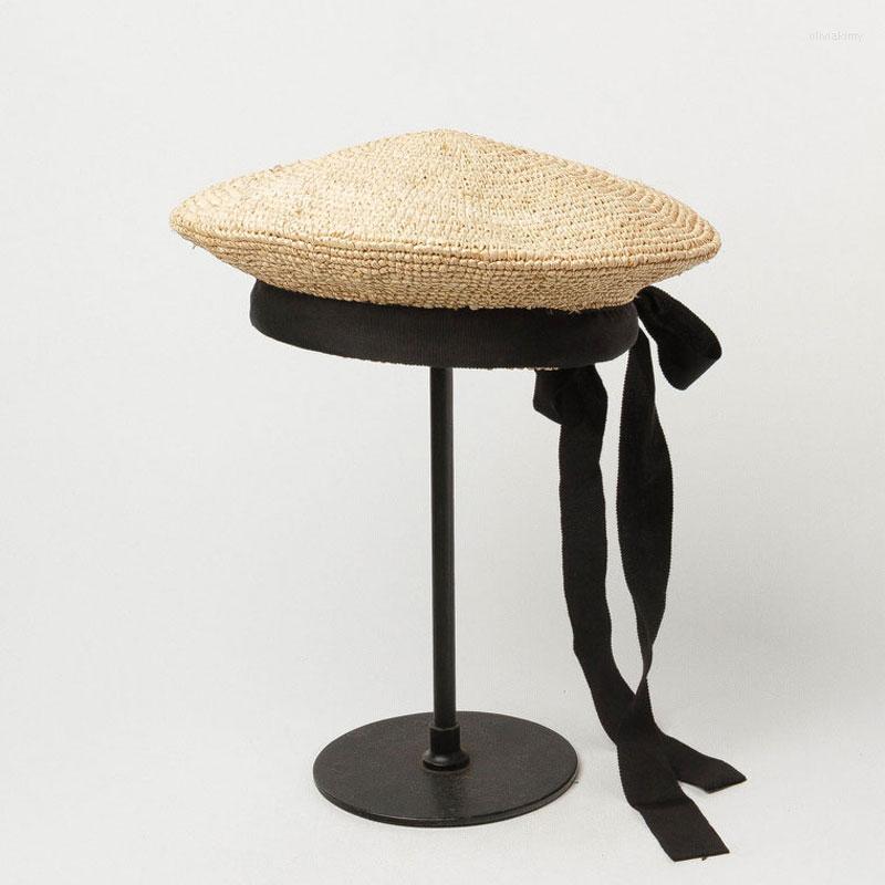 Wide Brim Hats Luxury Berets For Women Spring Summer Handmade Nature Raffia Painter Hat Bow Ribbon Casual Straw Sun Beret Boinas, White
Wide Brim Hats Luxury Berets For Women Spring Summer Handmade Nature Raffia Painter Hat Bow Ribbon Casual Straw Sun Beret Boinas, White