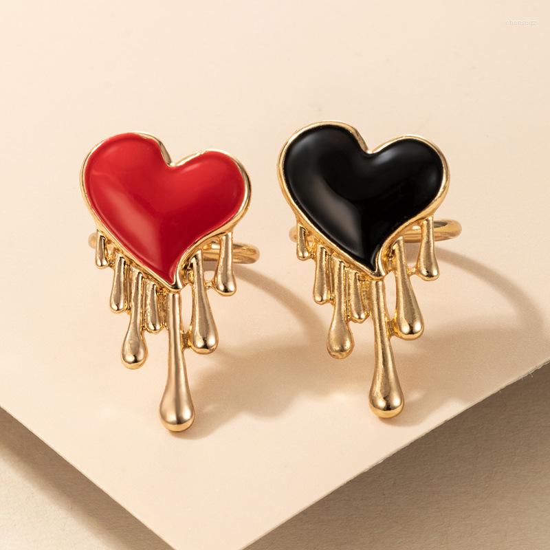 Wedding Rings Fashion Personality Red Heart Peach Love Oil Drop Color Ring 2-piece Geometric Simple Finger Jewelry 2022
Wedding Rings Fashion Personality Red Heart Peach Love Oil Drop Color Ring 2-piece Geometric Simple Finger Jewelry 2022