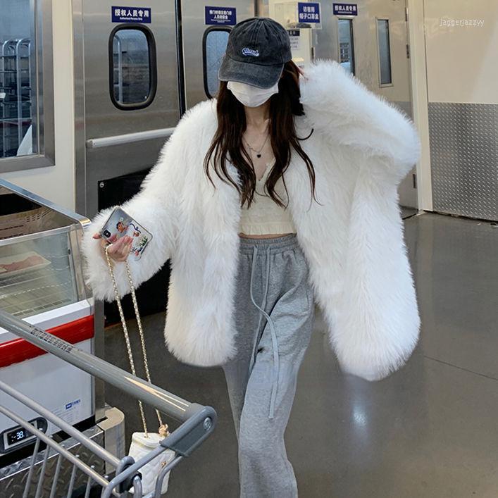 Women' Fur 2022 Autumn Winter Faux Artificial Coat Luxury Loose Top Coats Fashion Soft Jacket Clothings H158, White
Women' Fur 2022 Autumn Winter Faux Artificial Coat Luxury Loose Top Coats Fashion Soft Jacket Clothings H158, White