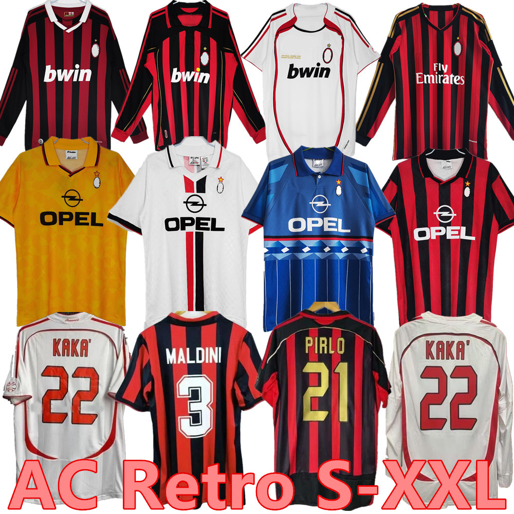 90 91 Retro shirts SOCCER JERSEYS 95 96 97 Gullit 01 02 03 12 14 15 Maldini Van Basten football KAKA Inzaghi 06 07 PIRLO SHEVCHENKO BAGGIO Ac MIlans JERSEY, 93-94 home
90 91 Retro shirts SOCCER JERSEYS 95 96 97 Gullit 01 02 03 12 14 15 Maldini Van Basten football KAKA Inzaghi 06 07 PIRLO SHEVCHENKO BAGGIO Ac MIlans JERSEY, 93-94 home