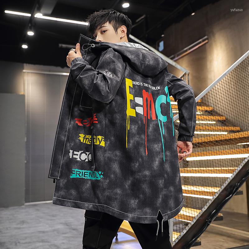 Men's Jackets Men's Autumn Thick Mid-Length Printed Hooded Loose Streetwear Spring Black Windbreaker Zipper Tops Outwear Long Coats
Men's Jackets Men's Autumn Thick Mid-Length Printed Hooded Loose Streetwear Spring Black Windbreaker Zipper Tops Outwear Long Coats