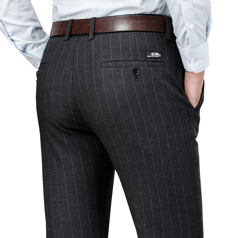 Men's Pants 3 Colors Spring Autumn Casual Pants Fashion Business Stripe Color Brand Trousers Male Gray Black Navy 221010
Men's Pants 3 Colors Spring Autumn Casual Pants Fashion Business Stripe Color Brand Trousers Male Gray Black Navy 221010
