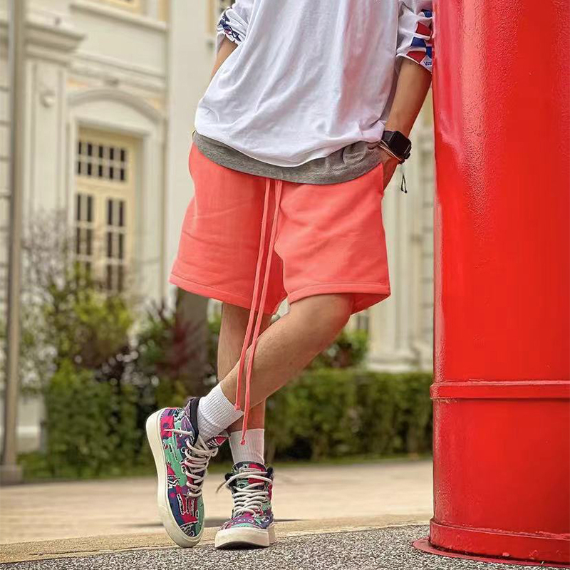 New Color Flocking Lettering Shorts Sweatshorts Casual Joggers Harem-Shorts Men Women Hip Hop Streetwear MG220386