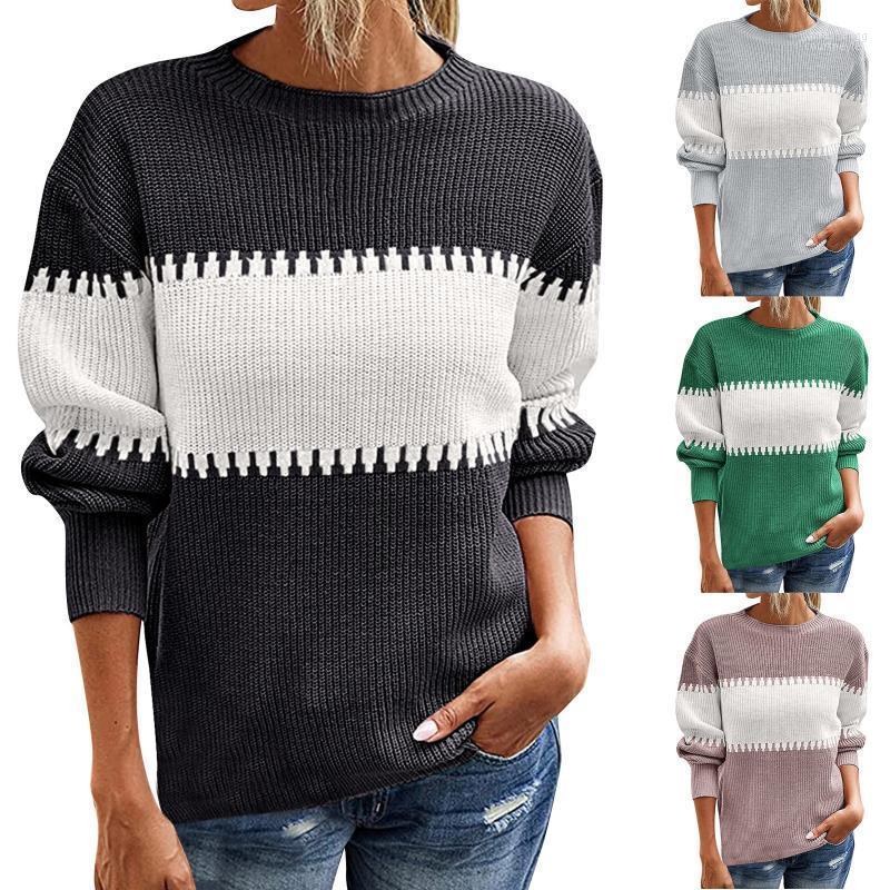 Women' Sweaters Women' FASHION Autumn Winter Contrast Color Women Sweater Casual Long Sleeve Pullovers Crewneck Knitted Tops Jumper
Women' Sweaters Women' FASHION Autumn Winter Contrast Color Women Sweater Casual Long Sleeve Pullovers Crewneck Knitted Tops Jumper