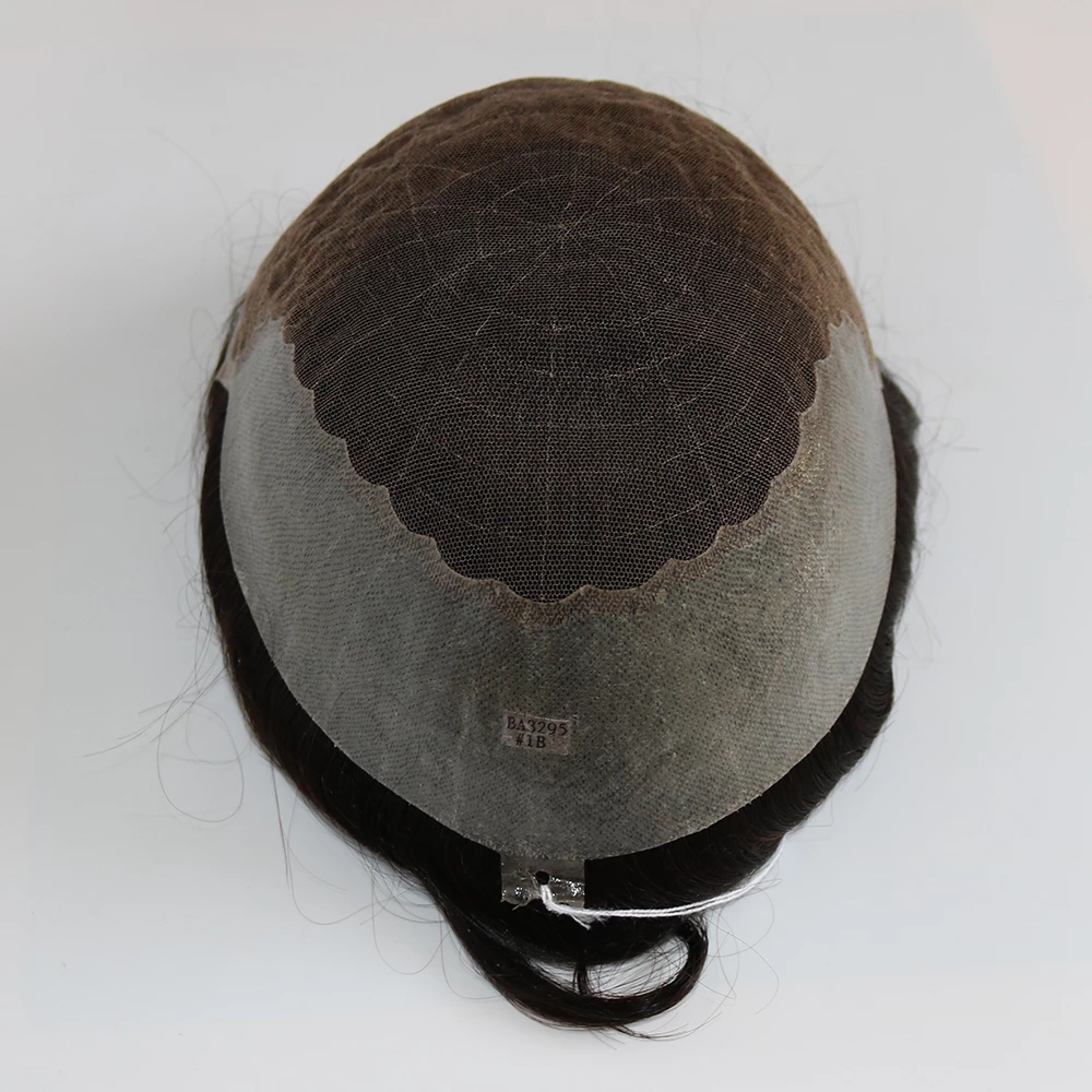 Top Hair Quality Swiss Laces Q6 Male Hair Breathable Prosthesis Natural Human Hairss Men Toupee Wig Lace & Pu Hairs Bleached Knot System Unit For Mens