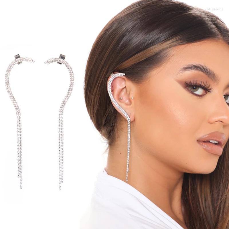 Backs Earrings Stonefans Fashion Cuff Rhinestone Ear Piercing Women Vintage Tassel Earbone Clip Wholesale Jewelry Gifts
Backs Earrings Stonefans Fashion Cuff Rhinestone Ear Piercing Women Vintage Tassel Earbone Clip Wholesale Jewelry Gifts