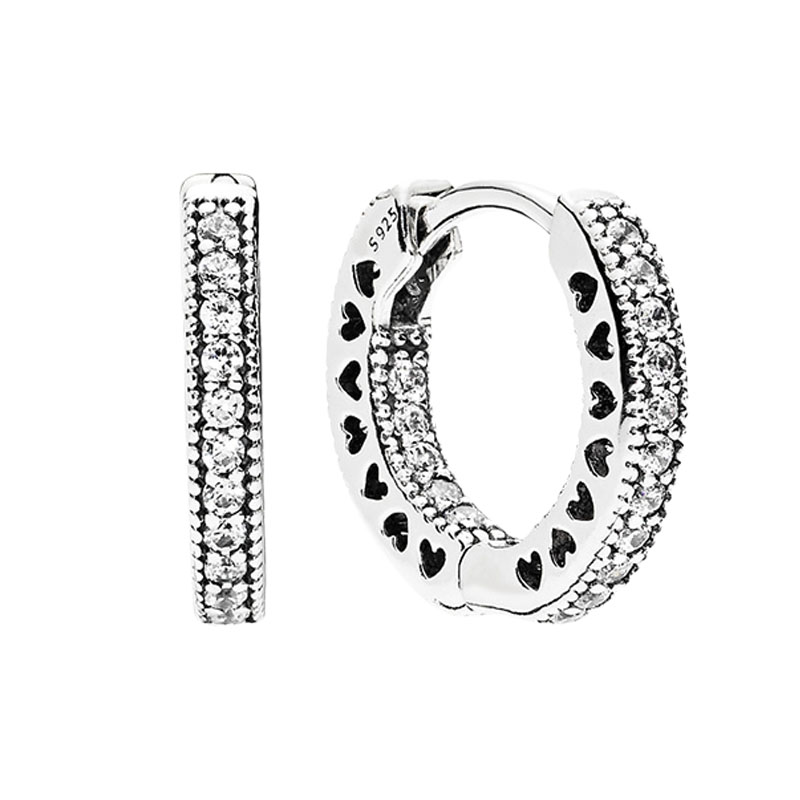 Women Mens Pave Heart Hoop Earrings 925 Sterling Silver with Original Box Set for Pandora CZ diamond Ear ring girlfriend Gift Earring
Women Mens Pave Heart Hoop Earrings 925 Sterling Silver with Original Box Set for Pandora CZ diamond Ear ring girlfriend Gift Earring