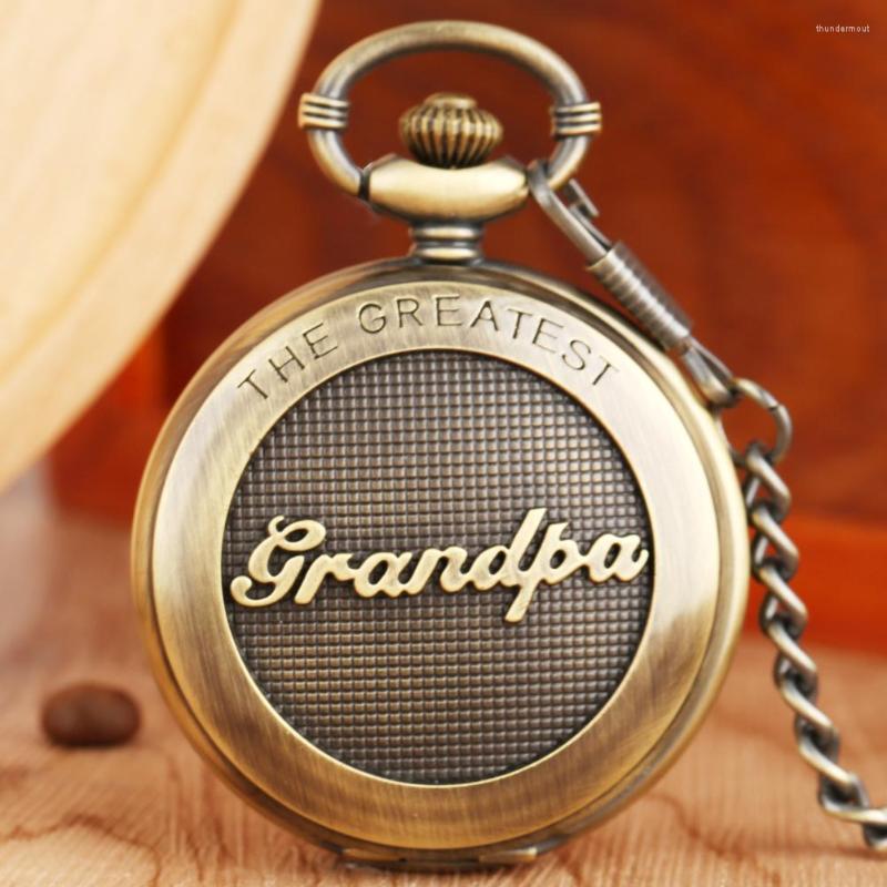 Pocket Watches Bronze Steampunk The Greatest Grandpa Theme Quartz Watch Pendant Fob Chain Retro Clock Hours Gifts Reloj De Bolsillo, Picture shown
Pocket Watches Bronze Steampunk The Greatest Grandpa Theme Quartz Watch Pendant Fob Chain Retro Clock Hours Gifts Reloj De Bolsillo, Picture shown