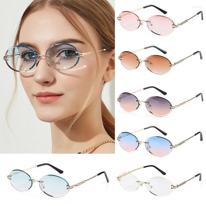Sunglasses Rimless Oval For Women Vintage Diamond Cutting Lens Trend Tinted Eyewear UV400 Protection Glasses
Sunglasses Rimless Oval For Women Vintage Diamond Cutting Lens Trend Tinted Eyewear UV400 Protection Glasses