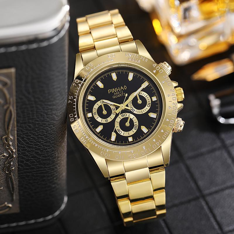 Wristwatches Fashion Stainless Steel Men Watches Quartz Top Quality Wristwatch Relogio Masculino Montre Homme Saat Clock, Gold
Wristwatches Fashion Stainless Steel Men Watches Quartz Top Quality Wristwatch Relogio Masculino Montre Homme Saat Clock, Gold