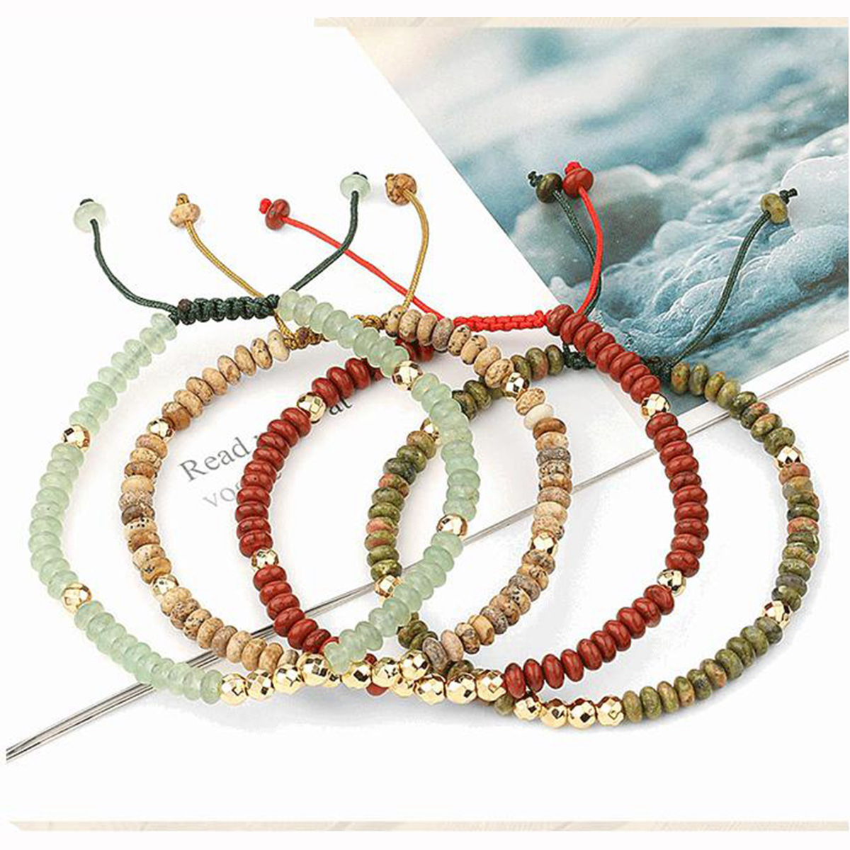 Bohemian 4mm Healing Stone Beads Bracelets for Women Men Semi-precious Adjustable Handmade Gemstone Crystal Beaded Bracelet
Bohemian 4mm Healing Stone Beads Bracelets for Women Men Semi-precious Adjustable Handmade Gemstone Crystal Beaded Bracelet
