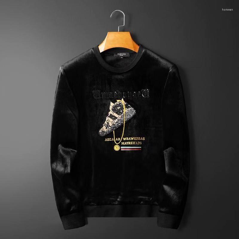 Men's Hoodies 2022 Men's Autumn And Winter Gold Velvet Padded Long Sleeve Sweater Embroidered Youth Bottoming Shirt Top, Black
Men's Hoodies 2022 Men's Autumn And Winter Gold Velvet Padded Long Sleeve Sweater Embroidered Youth Bottoming Shirt Top, Black