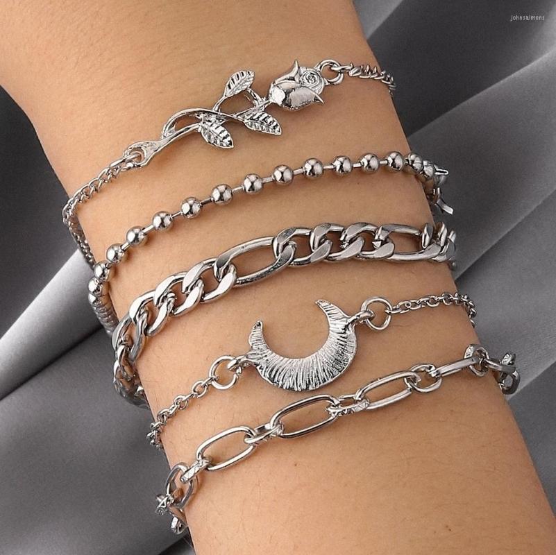 Bangle 5pcs/set Bohemian Silver Color Moon Leaf Crystal Opal Open Chain Bracelet For Women Luxury Femme Jewelry Gift
Bangle 5pcs/set Bohemian Silver Color Moon Leaf Crystal Opal Open Chain Bracelet For Women Luxury Femme Jewelry Gift
