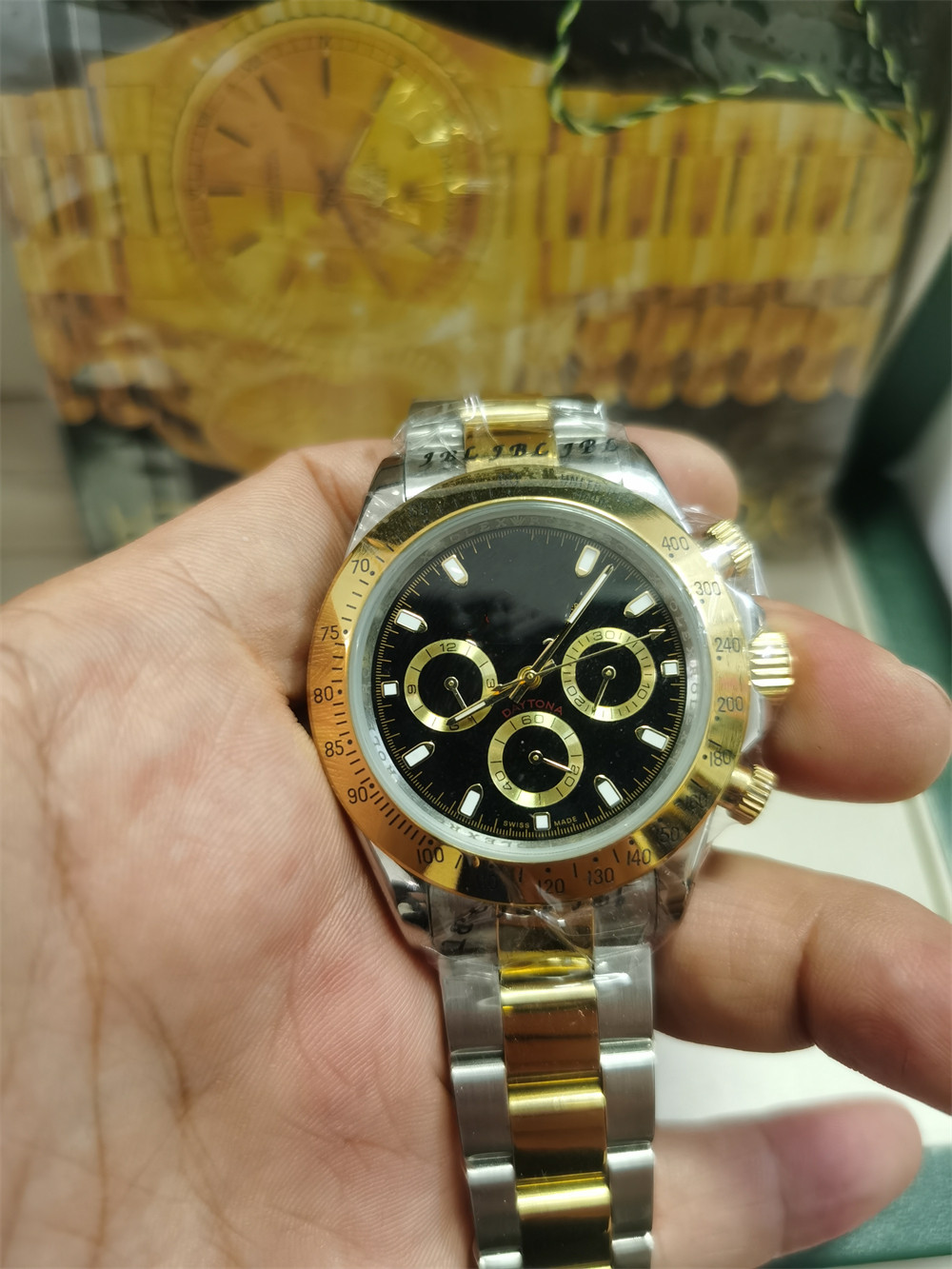with Original Box Men's WATCH Mechanical Movement Panda Dial Watch Mens Cosmograph Watches Men 116500 Ceramic Bezel 116506 Full Steel Wristwatches Montre De Luxe, Style5 original box+watch
with Original Box Men's WATCH Mechanical Movement Panda Dial Watch Mens Cosmograph Watches Men 116500 Ceramic Bezel 116506 Full Steel Wristwatches Montre De Luxe, Style5 original box+watch