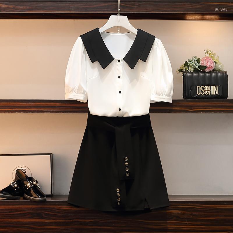 Work Dresses Summer Women Office Two Piece Set Casual Solid Color Shirts Blouses And Bow Short Skirt Female Business Formal Suit Sets
Work Dresses Summer Women Office Two Piece Set Casual Solid Color Shirts Blouses And Bow Short Skirt Female Business Formal Suit Sets