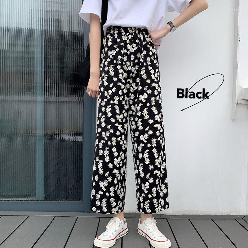 Women' Pants Women Casual Elastic-waist Daisy-printed Ankle-length Korean Style Womens Fashion All-match Wide-leg Ulzzang Simple Pant, White
Women' Pants Women Casual Elastic-waist Daisy-printed Ankle-length Korean Style Womens Fashion All-match Wide-leg Ulzzang Simple Pant, White
