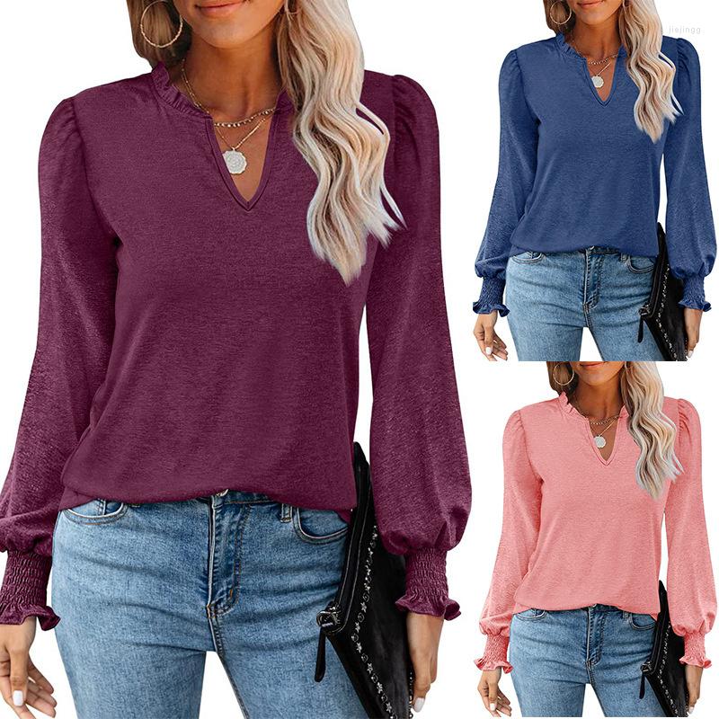 Women' T Shirts Autumn And Winter 2022 Women' Bubble Sleeves V-Neck Loose Casual Long Shirt, Black
Women' T Shirts Autumn And Winter 2022 Women' Bubble Sleeves V-Neck Loose Casual Long Shirt, Black