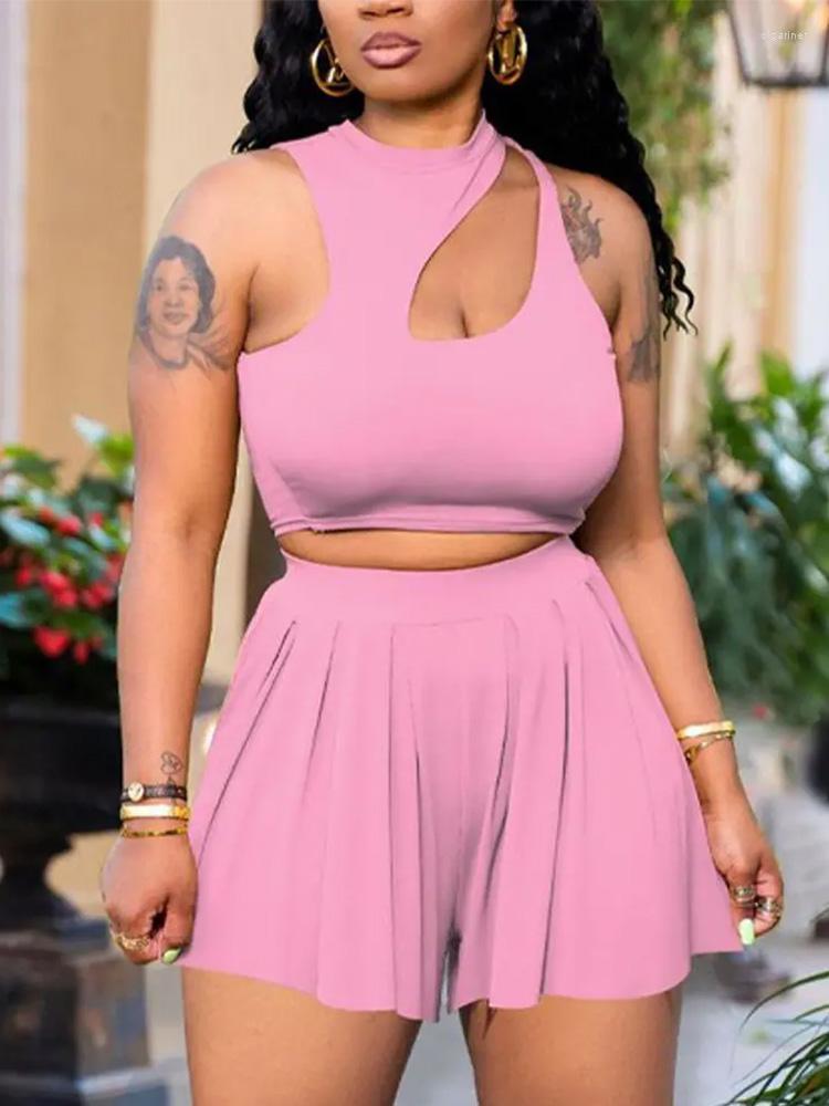 Women's Tracksuits 2022 Summer Cutout Crop Tank Top & Shorts Set Of Two Fashion Casual Pieces For Women, G60162d
Women's Tracksuits 2022 Summer Cutout Crop Tank Top & Shorts Set Of Two Fashion Casual Pieces For Women, G60162d