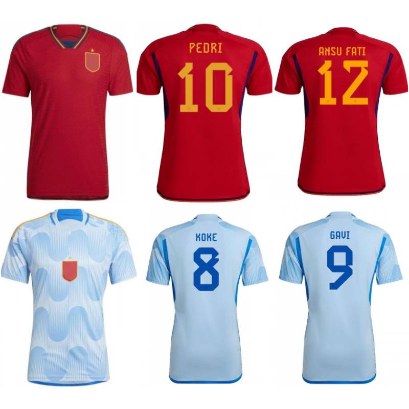 2022 Spain Soccer Jerseys Mens Espana PEDRI MORATA FERRAN KOKE GAVI Uniform Kids Kit LLORENTE ANSU FATI AZPILICUETA OLMO Football Shirts, Away
2022 Spain Soccer Jerseys Mens Espana PEDRI MORATA FERRAN KOKE GAVI Uniform Kids Kit LLORENTE ANSU FATI AZPILICUETA OLMO Football Shirts, Away