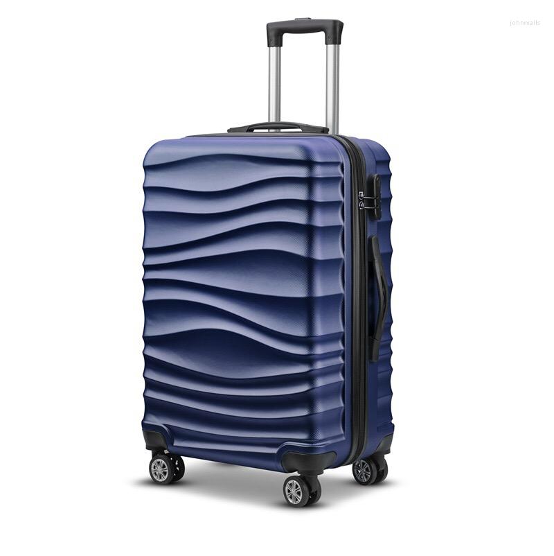 

Suitcases Luxury Travel Luggage ABS Universal Wheel Alphabet Trolley Suitcase Unisex PC Bag Carry On Password Valise