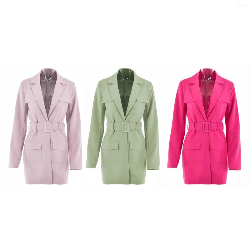Women' Suits Hirigin 2022 Women Solid Color Blazer Adults Sexy Long Sleeve Tailored Collar Suit Jacket With Belt Fashion Wrap Coat, Rose red
Women' Suits Hirigin 2022 Women Solid Color Blazer Adults Sexy Long Sleeve Tailored Collar Suit Jacket With Belt Fashion Wrap Coat, Rose red
