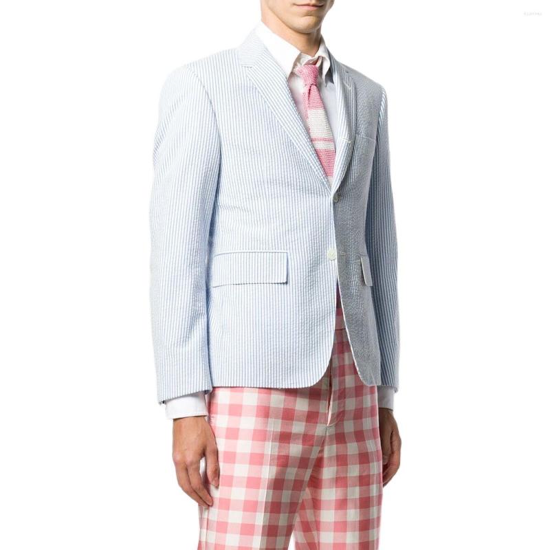 Men's Suits Summer Men's Blazer Seersucker Blue Striped Fabric Lightweight And Breathable Classic Mens Jacket 1 Piece Regular Fit Two, Only a blazer
Men's Suits Summer Men's Blazer Seersucker Blue Striped Fabric Lightweight And Breathable Classic Mens Jacket 1 Piece Regular Fit Two, Only a blazer