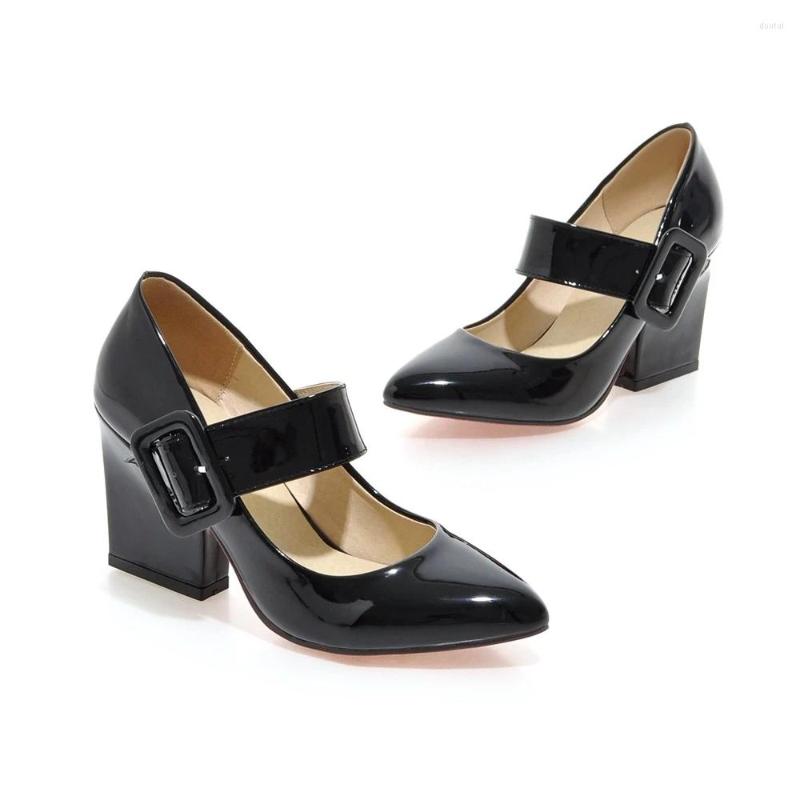 Dress Shoes Oversize Large Size Big Ladies High Heels Women Woman Pumps Marijane's Thick-heeled Buckled Single, Black
Dress Shoes Oversize Large Size Big Ladies High Heels Women Woman Pumps Marijane's Thick-heeled Buckled Single, Black