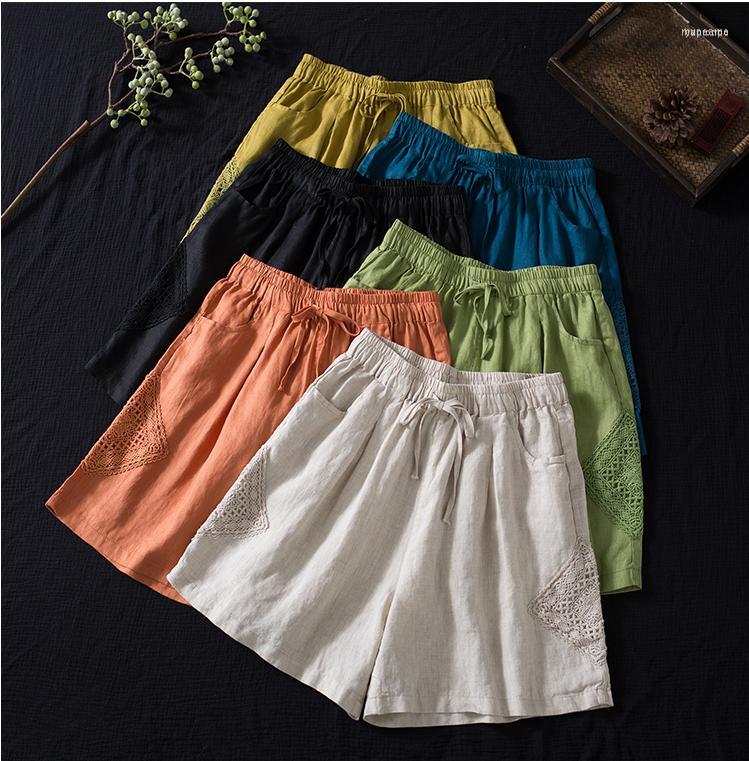 Women's Shorts Women's Japanese Style Mori Girl Literature Linen Elastic Waist Embroidery Loose Women Summer, Beige
Women's Shorts Women's Japanese Style Mori Girl Literature Linen Elastic Waist Embroidery Loose Women Summer, Beige