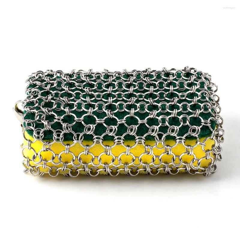 Jewelry Pouches 316L Stainless Steel Pot Cleaning Brush Ring Net Yellow Sponge Metal Wash Household Tool
Jewelry Pouches 316L Stainless Steel Pot Cleaning Brush Ring Net Yellow Sponge Metal Wash Household Tool
