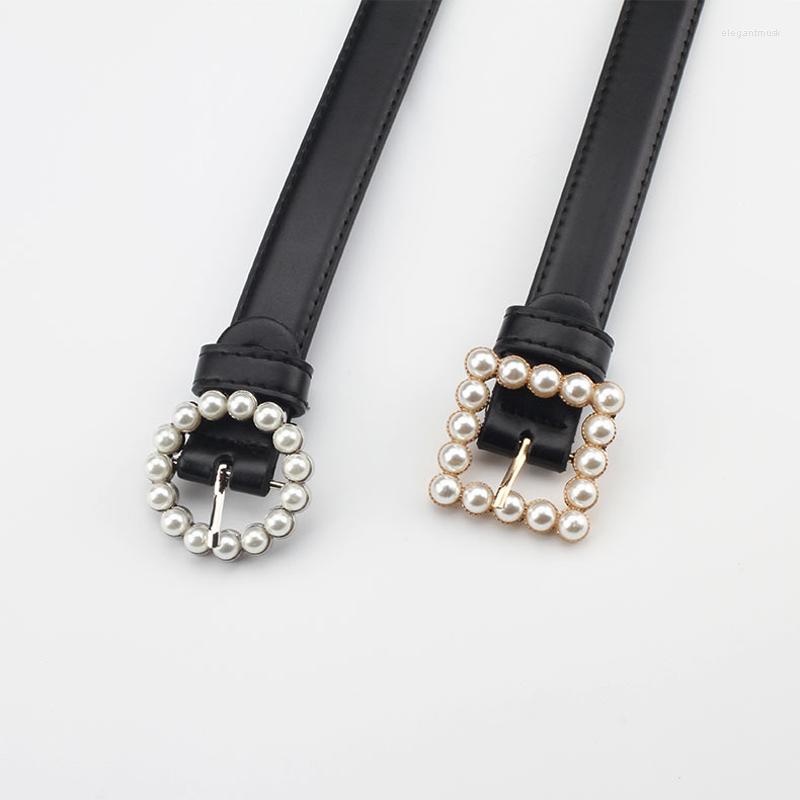 Belts Leather Belt Women's Fashion Wild Solid Color Alloy Square Buckle Inlaid Pearl Decoration Sweet Style Women, Black
Belts Leather Belt Women's Fashion Wild Solid Color Alloy Square Buckle Inlaid Pearl Decoration Sweet Style Women, Black