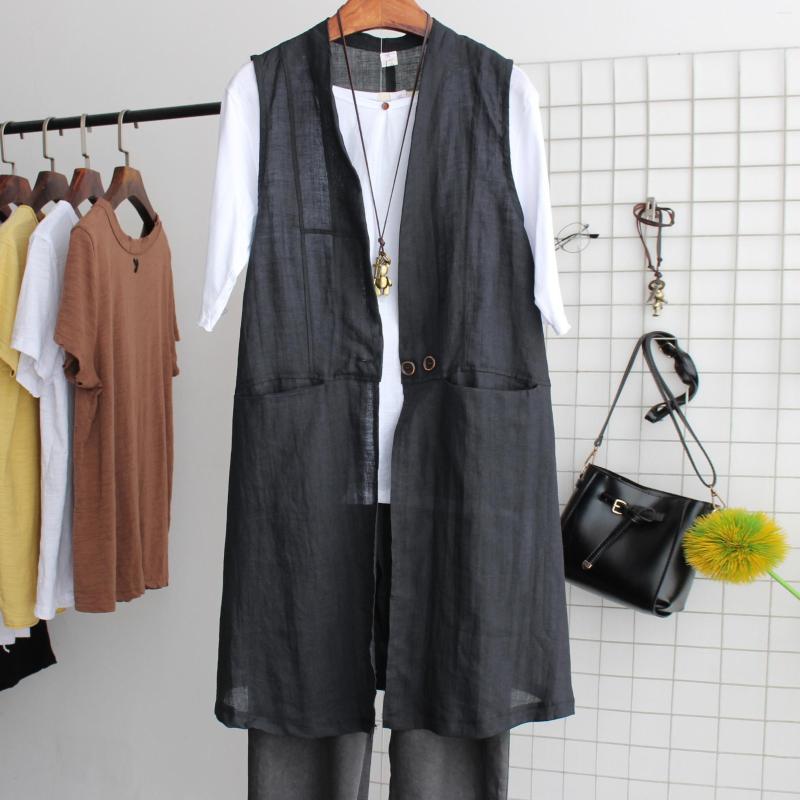Women's Vests Linen Solid Women Vest 2022 Summer Long Sleeveless Slim Pocket Thin Female Lady Elegant Outwear Coat Tops, See chart
Women's Vests Linen Solid Women Vest 2022 Summer Long Sleeveless Slim Pocket Thin Female Lady Elegant Outwear Coat Tops, See chart
