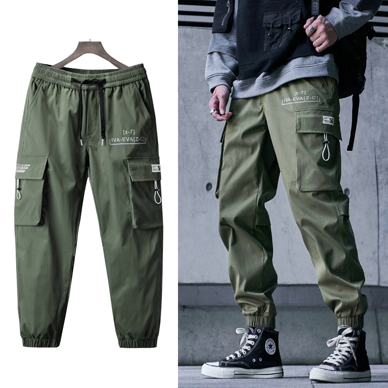 Men's Pants Streetwear Casual Harem Men's pants Big Pockets Joggers Men Ribbons Printing Anklelength Cargo Pants For Men 221010, Army green
Men's Pants Streetwear Casual Harem Men's pants Big Pockets Joggers Men Ribbons Printing Anklelength Cargo Pants For Men 221010, Army green
