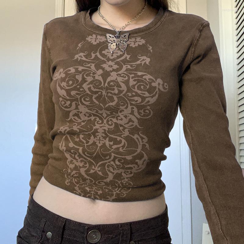 Women' T Shirts Woman Clothes Crop Top Y2k Print Thread Long Sleeve T-shirt Distressed Crew Neck Bottoming Shirt Anime, Brown
Women' T Shirts Woman Clothes Crop Top Y2k Print Thread Long Sleeve T-shirt Distressed Crew Neck Bottoming Shirt Anime, Brown