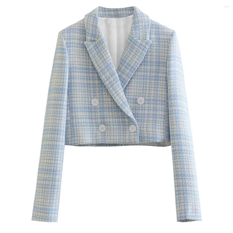 Women's Suits Jenny&Dave 2022 Autumn High Street Retro Plaid Double Breasted Woolen Short Jacket Casual Blazers Women, Texture
Women's Suits Jenny&Dave 2022 Autumn High Street Retro Plaid Double Breasted Woolen Short Jacket Casual Blazers Women, Texture