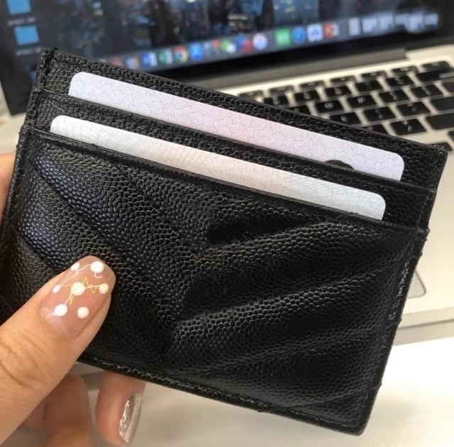 Women designer card holder caviar genuine leather mini wallet men luxury cardholder small purse coin pocket organizer 5 colour with box, Black
Women designer card holder caviar genuine leather mini wallet men luxury cardholder small purse coin pocket organizer 5 colour with box, Black